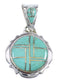 Turquoise And Sterling Silver Southwest Pendant WX58492